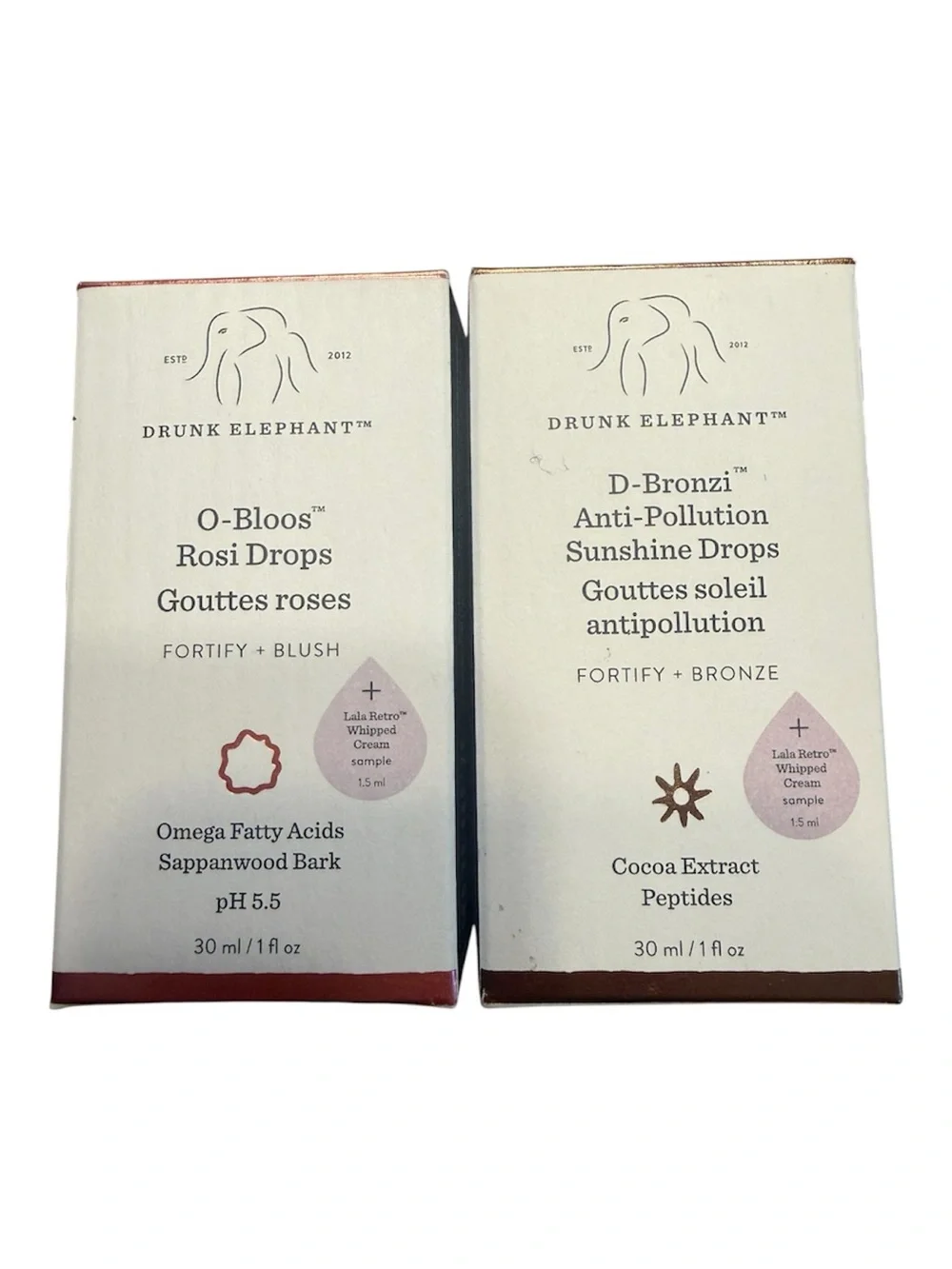 Drunk Elephant Makeup Drops Bundle Blush and Bronze